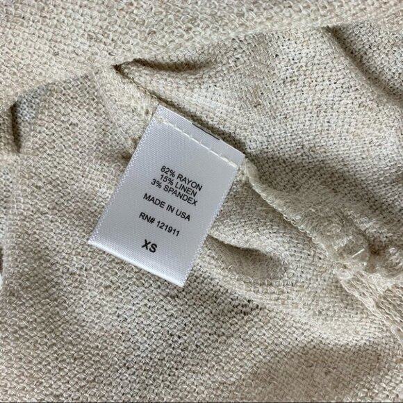 Revolve LNA Cabo Tank Top V-neck Side Slit Scour Taupe Knit V-neck Size XS - Picture 10 of 16